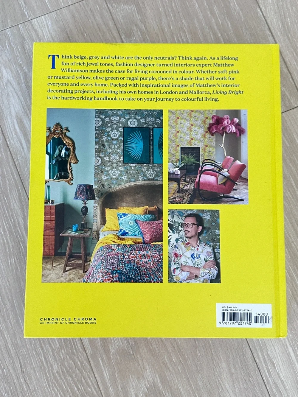 NWT Matthew Williamson Living Bright Book - Yellow Cover coffee table book